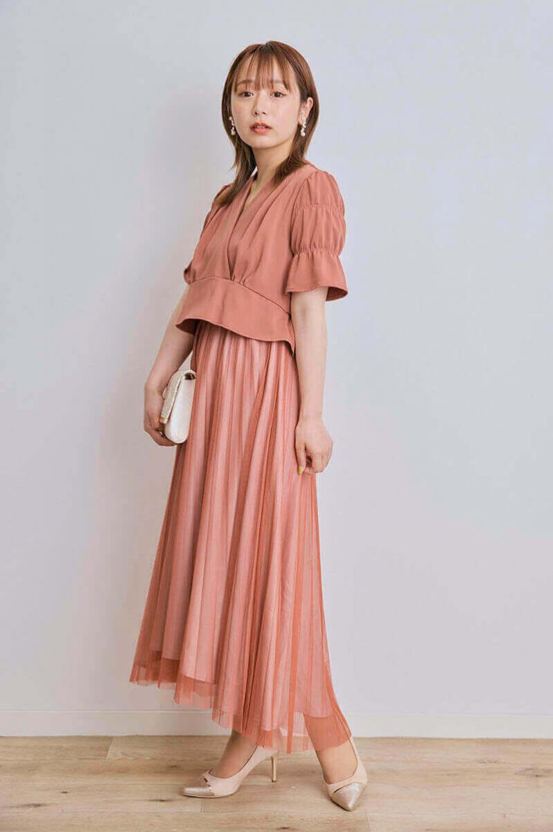 スモークピンク REPLETE ドレス