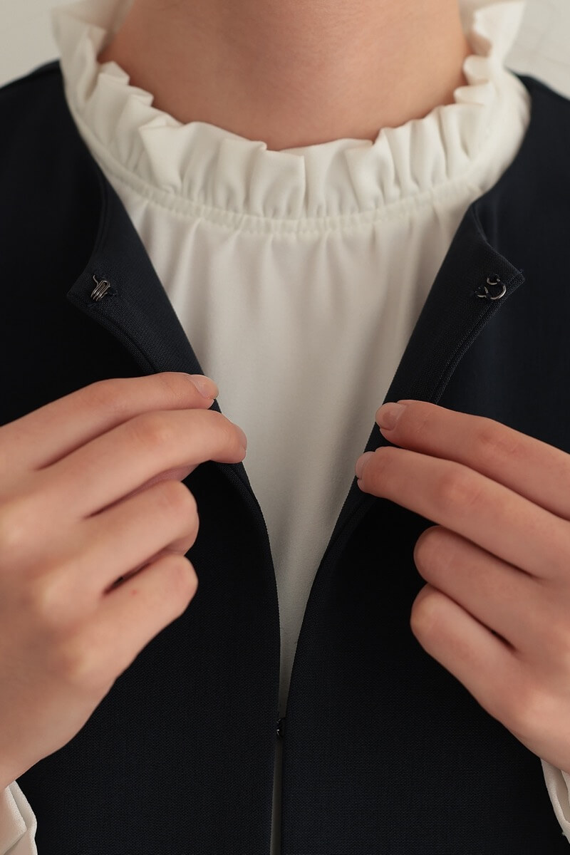 ネイビーのクルーネックジレセレモニーセット