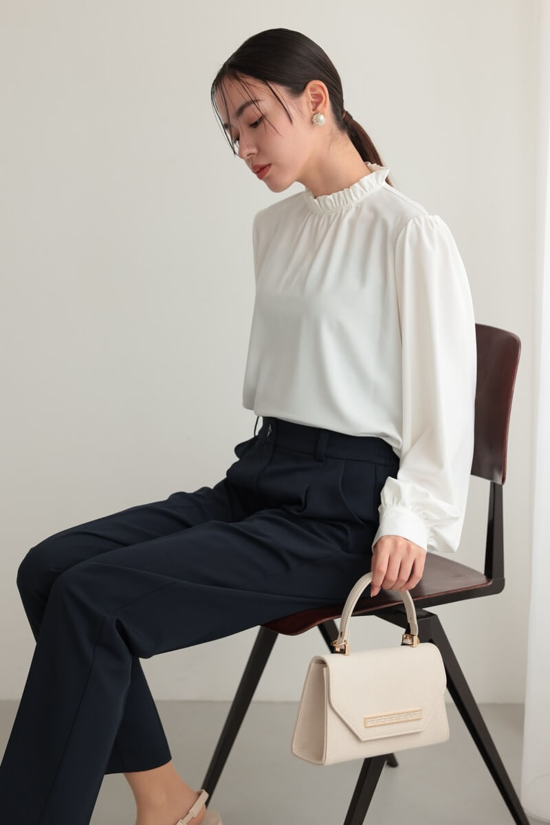 ネイビーのクルーネックジレセレモニーセット