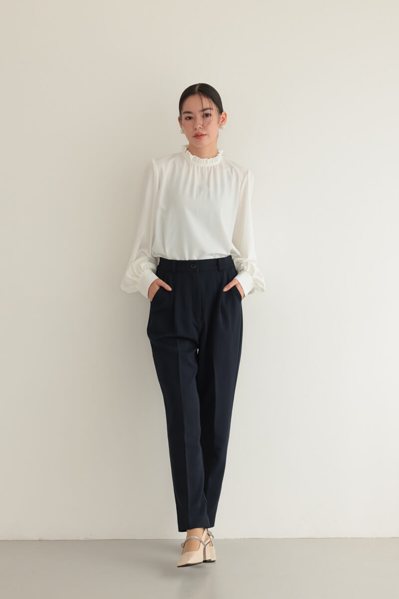 ネイビーのクルーネックジレセレモニーセット