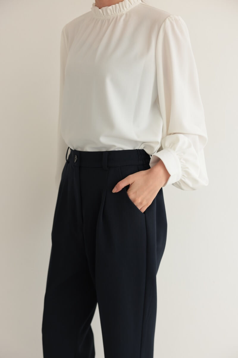 ネイビーのクルーネックジレセレモニーセット