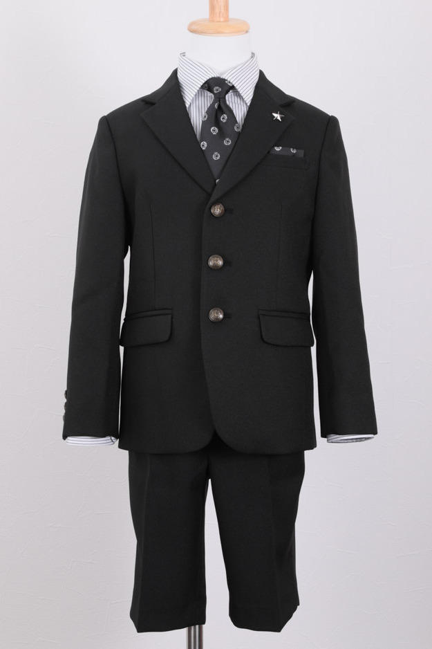 ブラックのクラシックキッズフォーマルセット