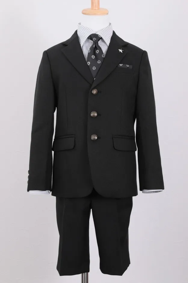 ブラックのクラシックキッズフォーマルセット