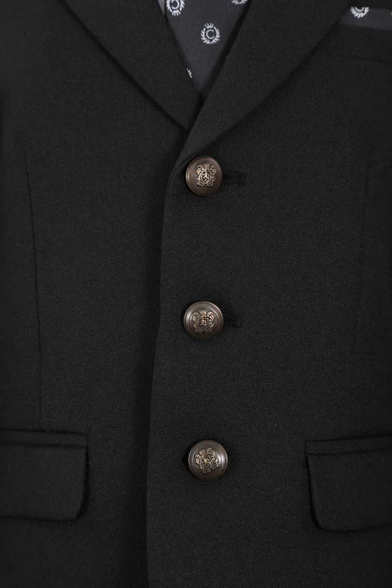 ブラックのクラシックキッズフォーマルセット