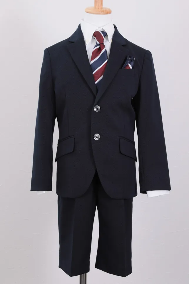 ネイビーのスタイリッシュキッズフォーマルセット [ 羽織 ]