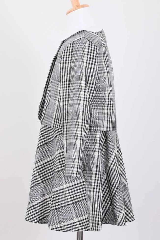 グレーのフォーマルチェックキッズワフォーマルセット