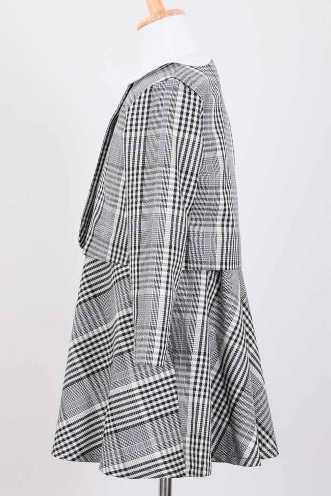 グレーのフォーマルチェックキッズワフォーマルセット