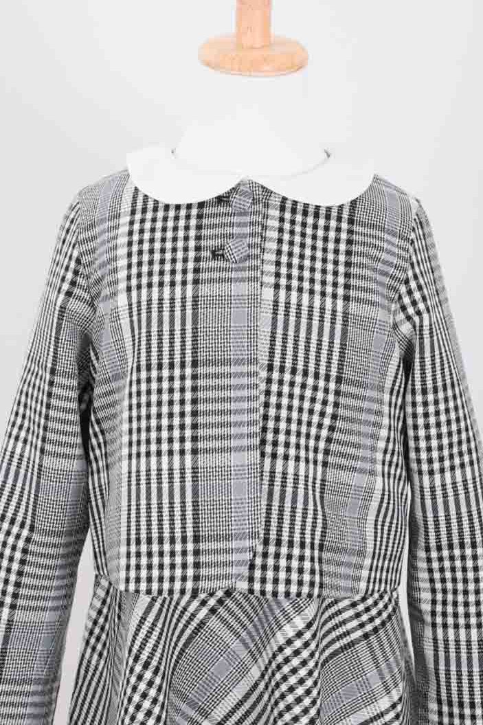 グレーのフォーマルチェックキッズワフォーマルセット