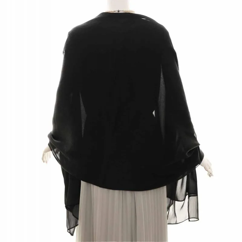 ブラックのシャイニーストール