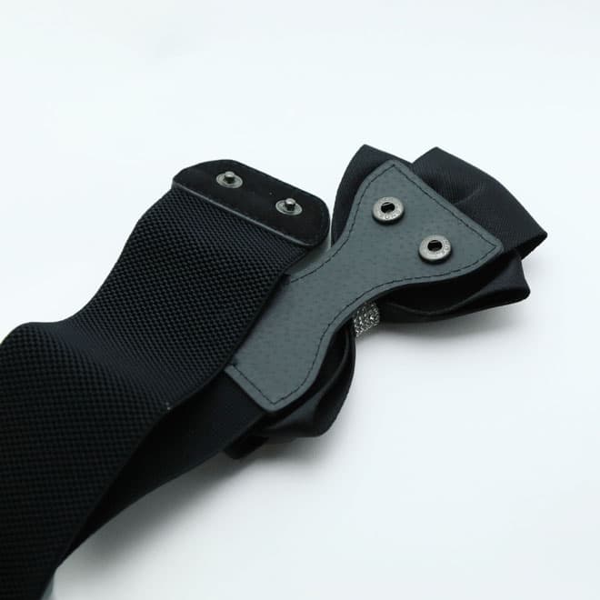 ブラックのラインストーン付リボンベルト