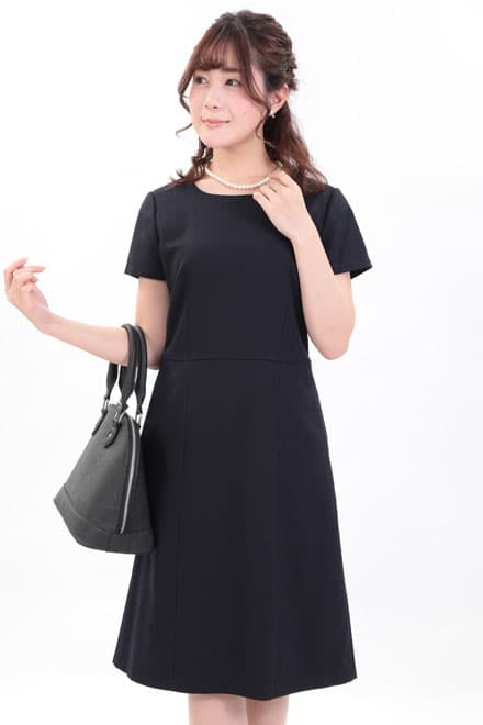 ネイビーのシンプルフレアセレモニースーツセット