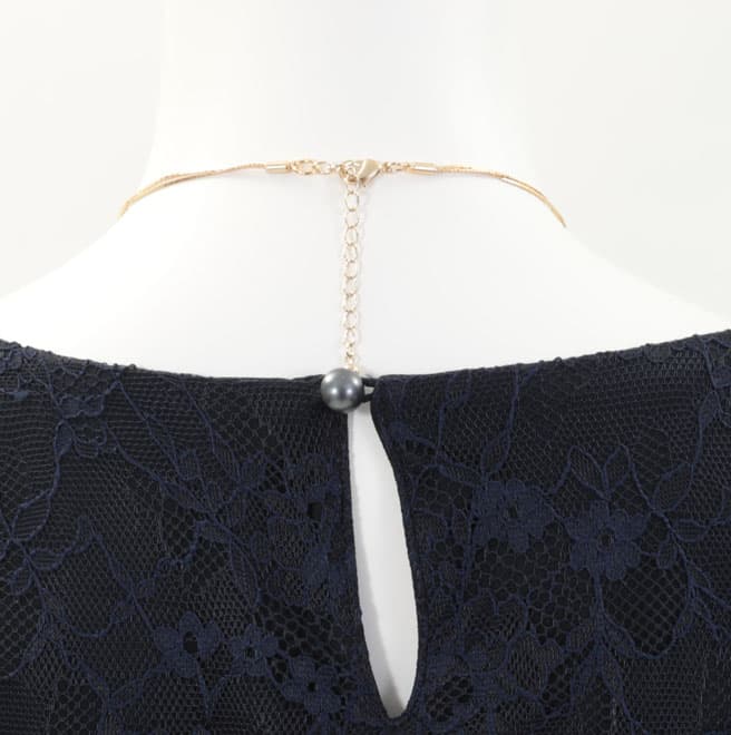 ゴールドチェーンのパール2連ネックレス