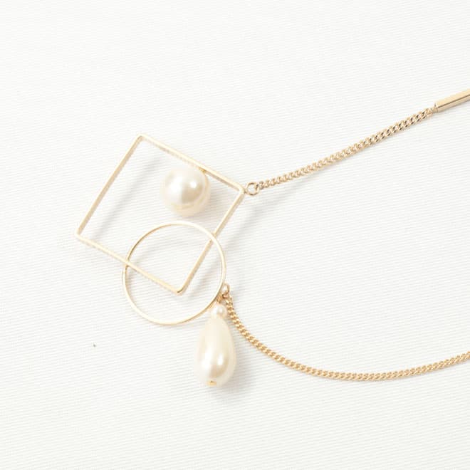 パールのペンダントヘッドゴールドチェーンネックレス