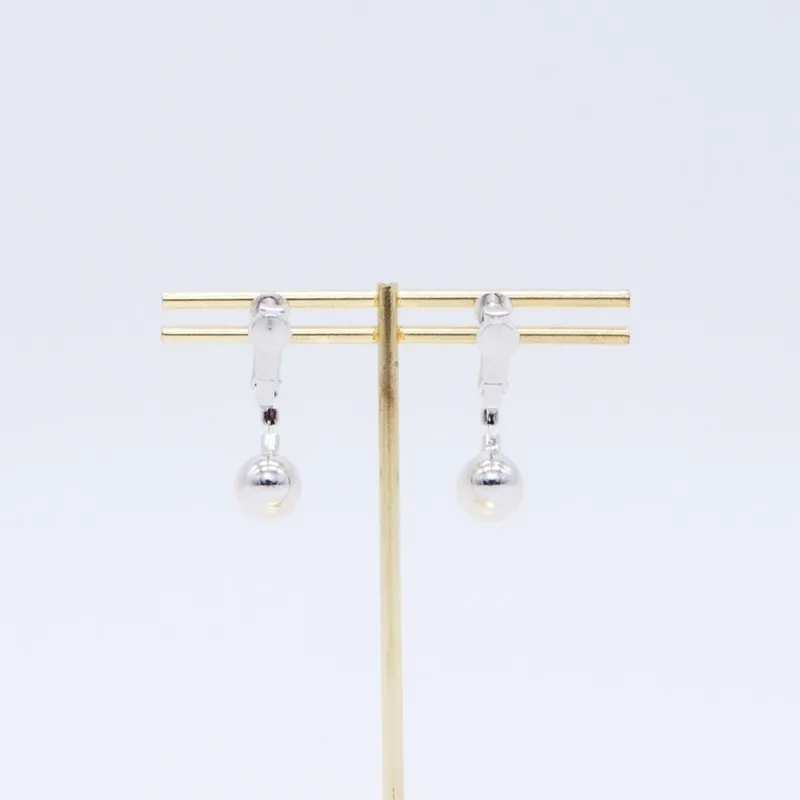 パール×ジルコニアのスイングイヤリング