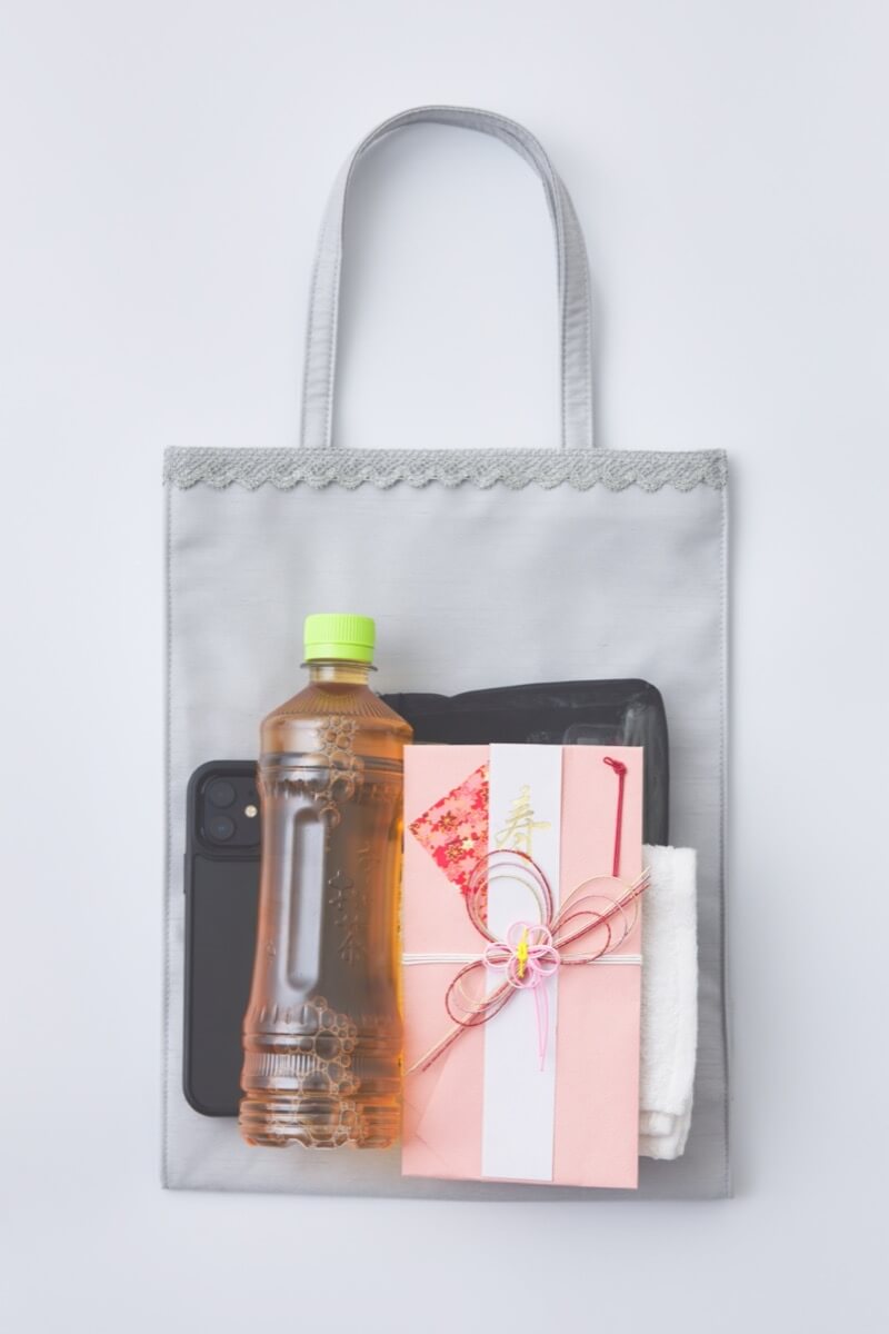 グレーのシャンタンサブバッグ