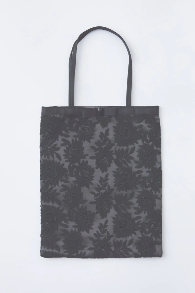 ブラックフラワーレースサブバッグ