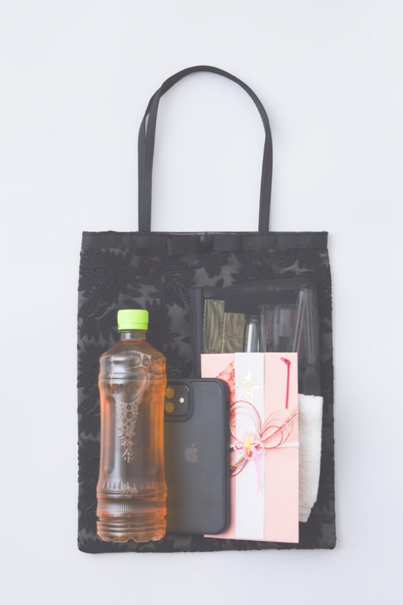 ブラックフラワーレースサブバッグ