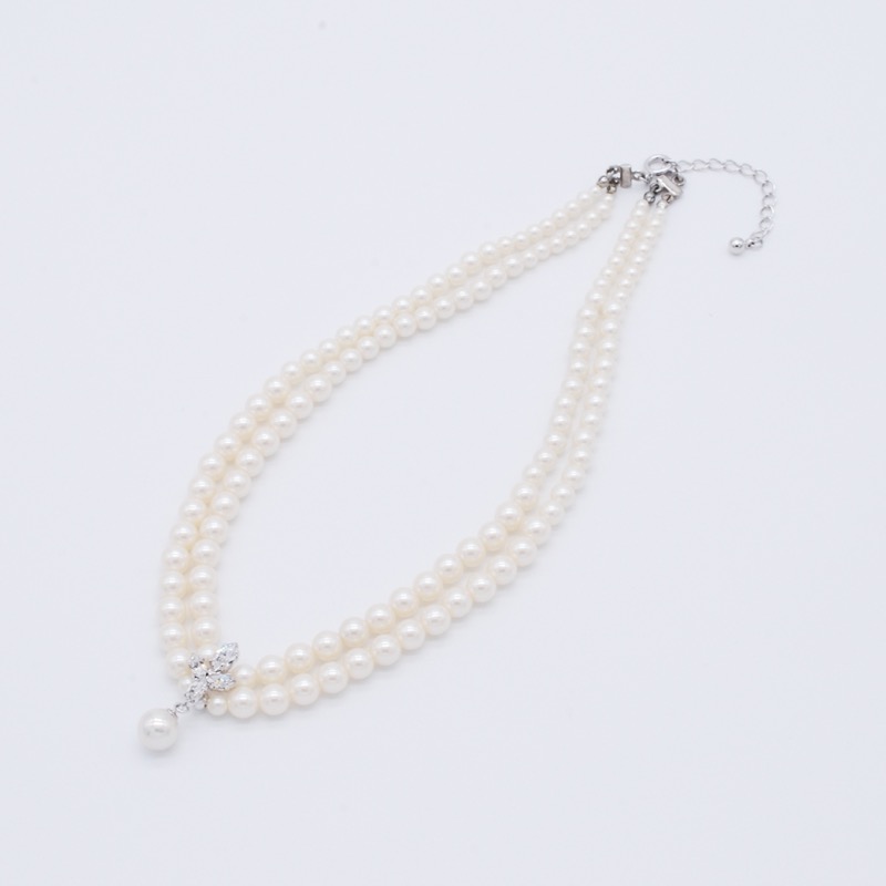 スイングパールの2連ネックレス