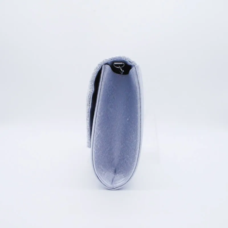 シルバーレース×プレートクラッチバッグ