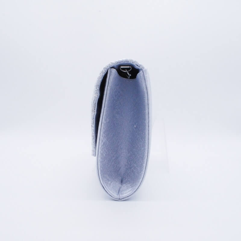 シルバーレース×プレートクラッチバッグ