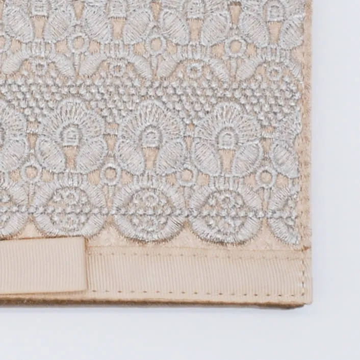 ピンクゴールドのエンブロイダリーふくさ