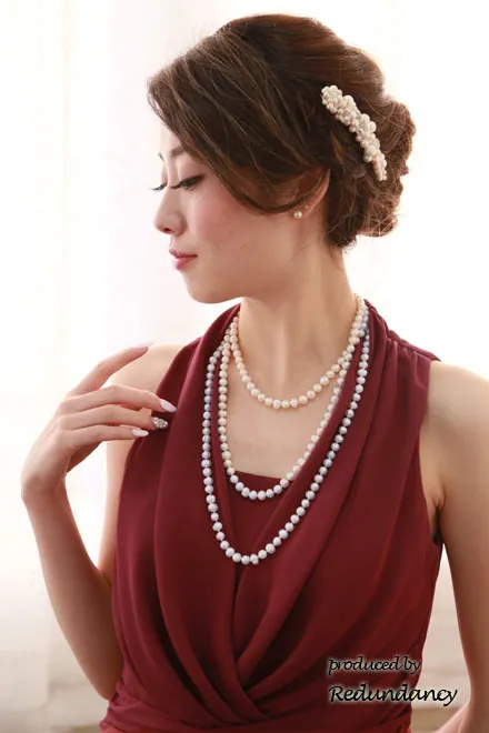 ワインレッドのフロントクロスアシンメトリードレス