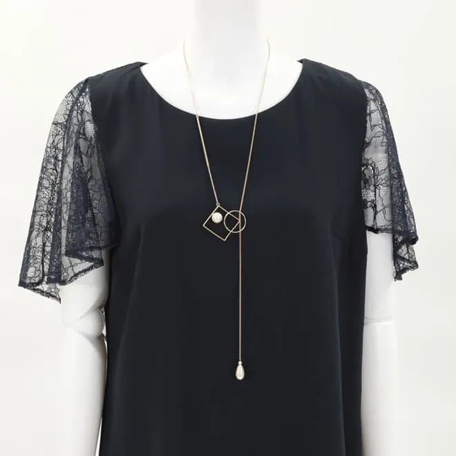 パールのペンダントヘッドゴールドチェーンネックレス