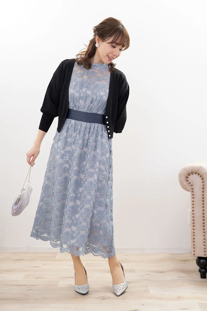 ブラックのラメ入りカーディガン