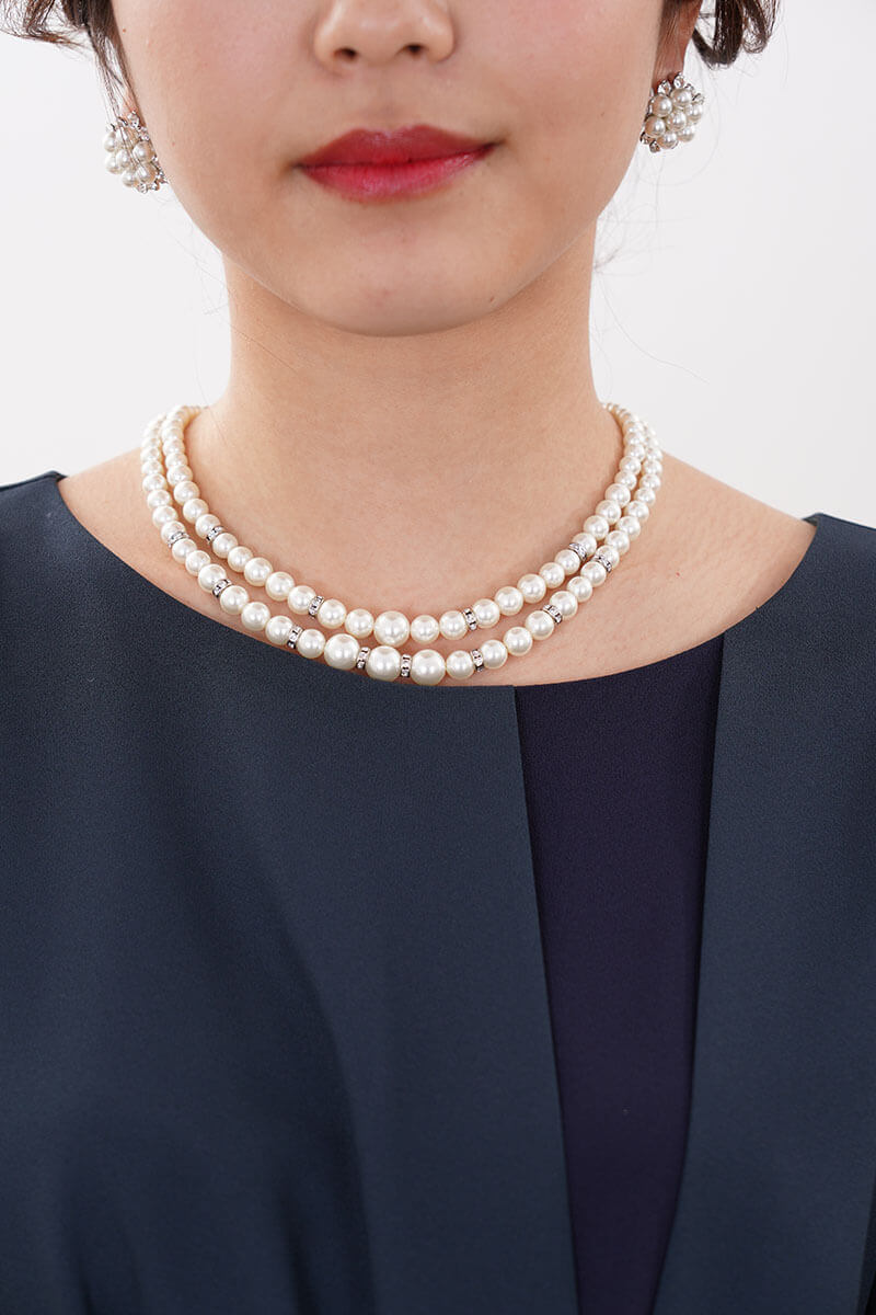 パールの2連ネックレス