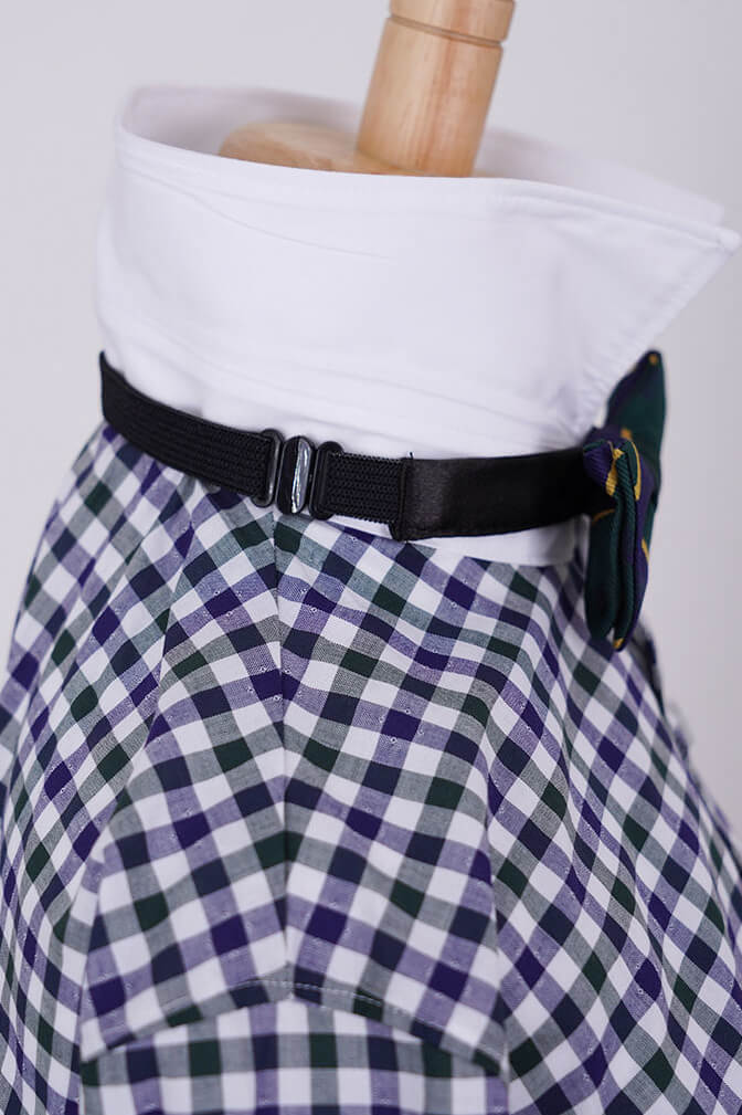 ネイビーのチェックシャツ付きキッズフォーマルセット