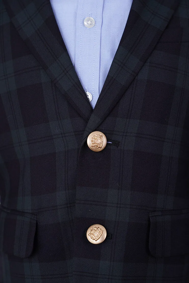 ブラックのチェック×ボウタイキッズフォーマルセット