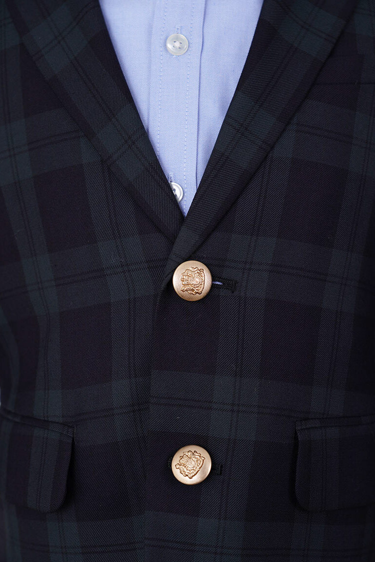 ブラックのチェック×ボウタイキッズフォーマルセット