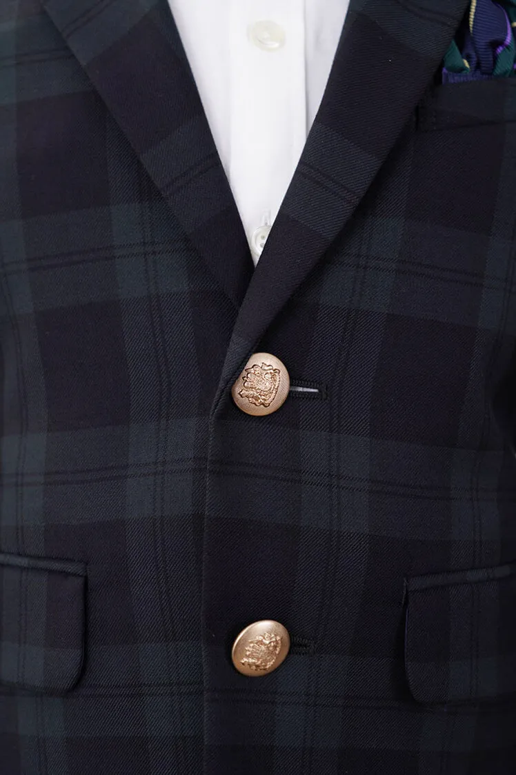 ブラックのチェック×ボウタイキッズフォーマルセット