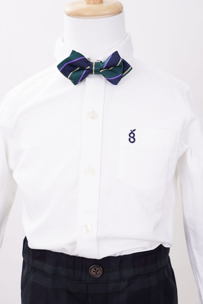 ブラックのチェック×ボウタイキッズフォーマルセット