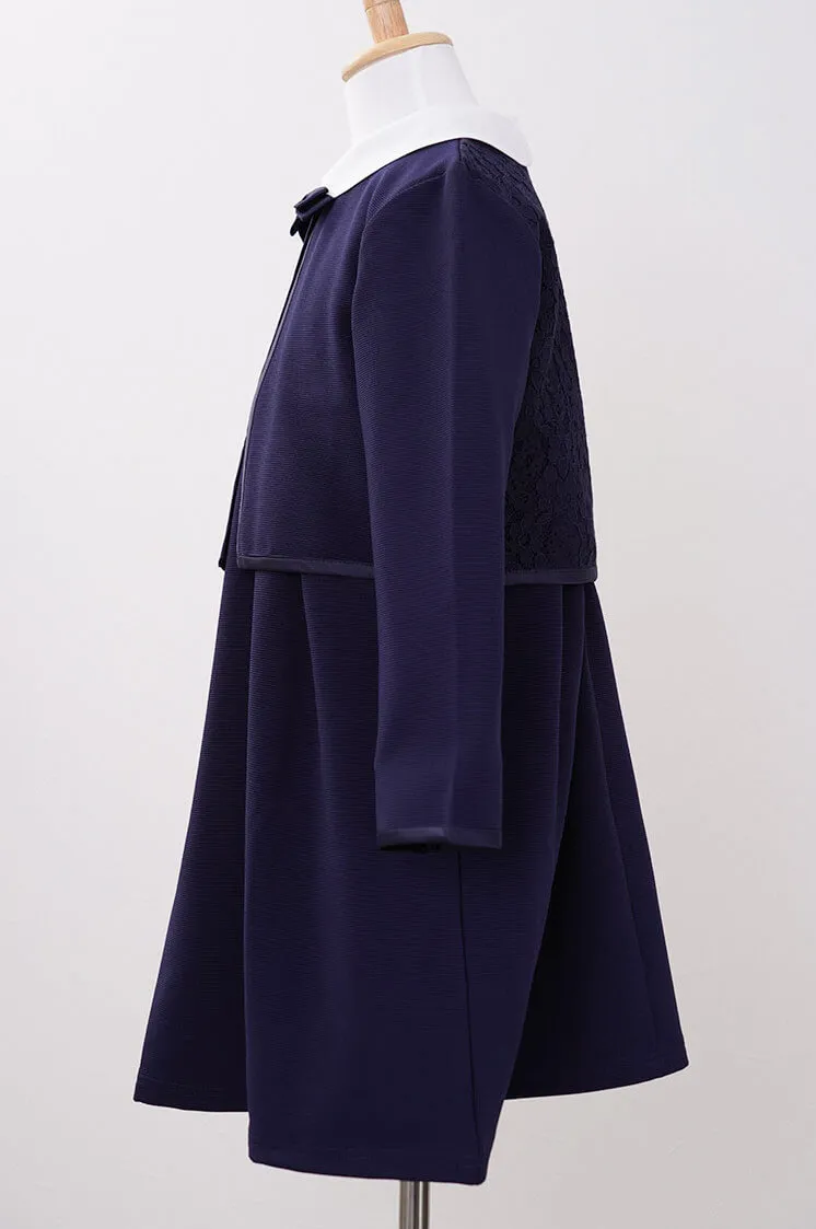 ネイビーのクラシカルボレロキッズフォーマルセット