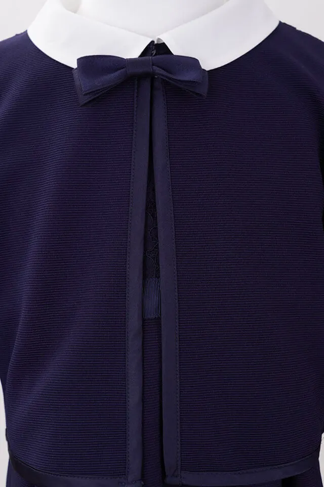 ネイビーのクラシカルボレロキッズフォーマルセット