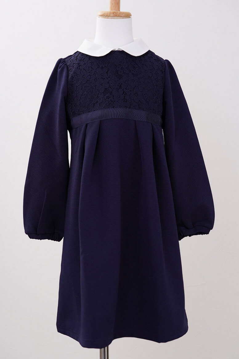 ネイビーのクラシカルボレロキッズフォーマルセット