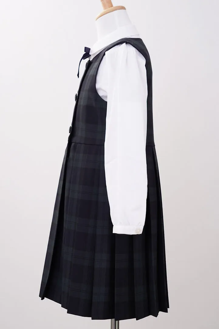 グリーンのチェックのボレロキッズフォーマルセット