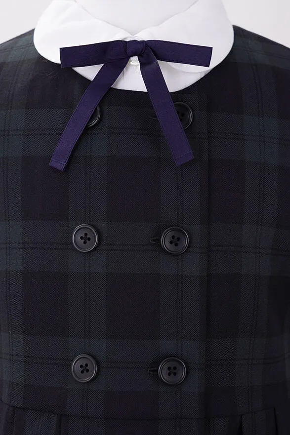 グリーンのチェックのボレロキッズフォーマルセット