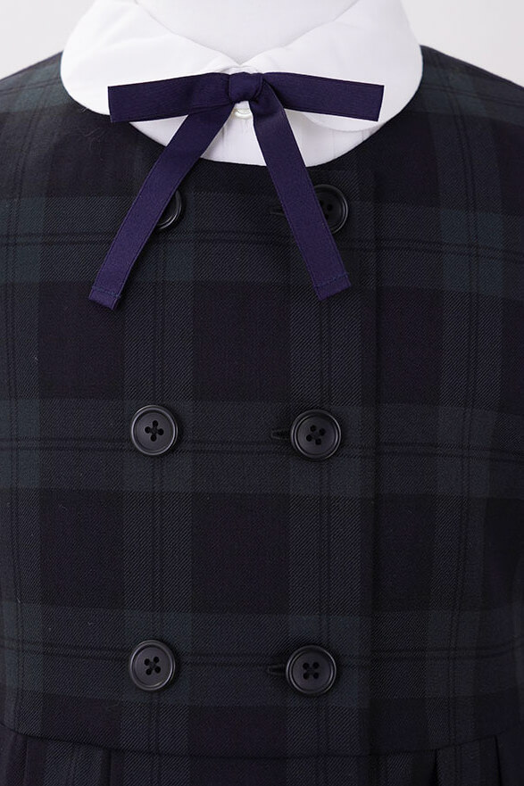 グリーンのチェックのボレロキッズフォーマルセット