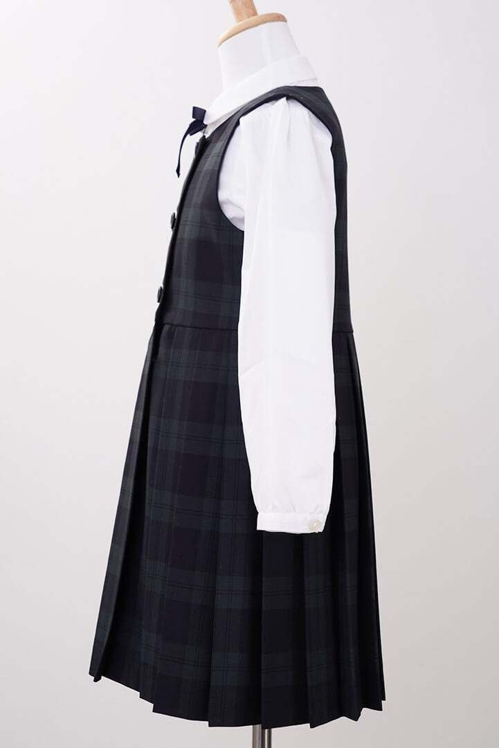 グリーンのチェックのボレロキッズフォーマルセット