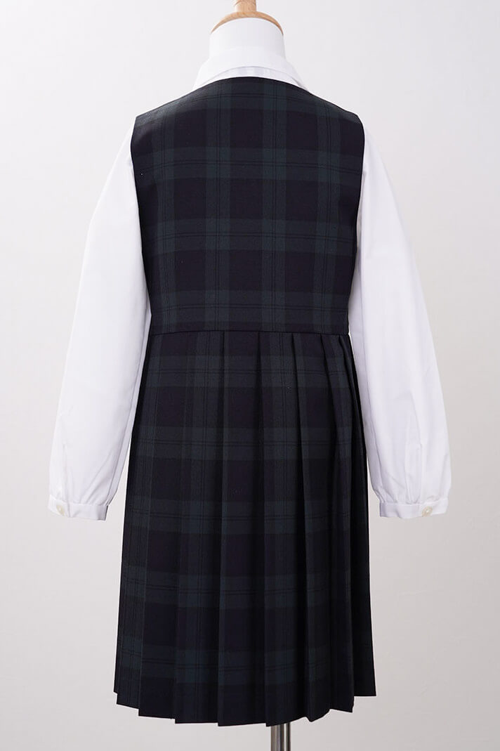 グリーンのチェックのボレロキッズフォーマルセット