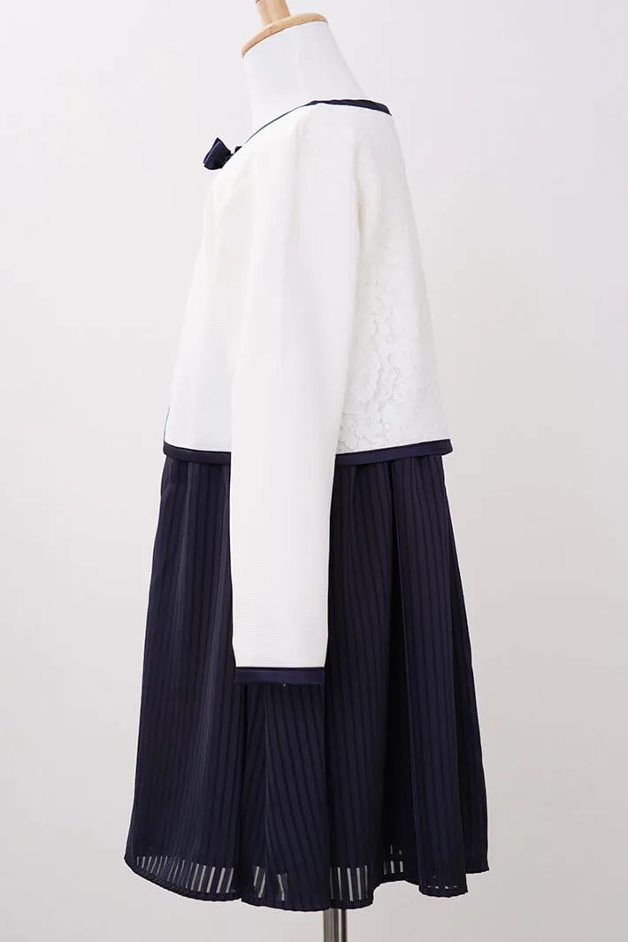 ネイビーのストライプキッズフォーマルセット