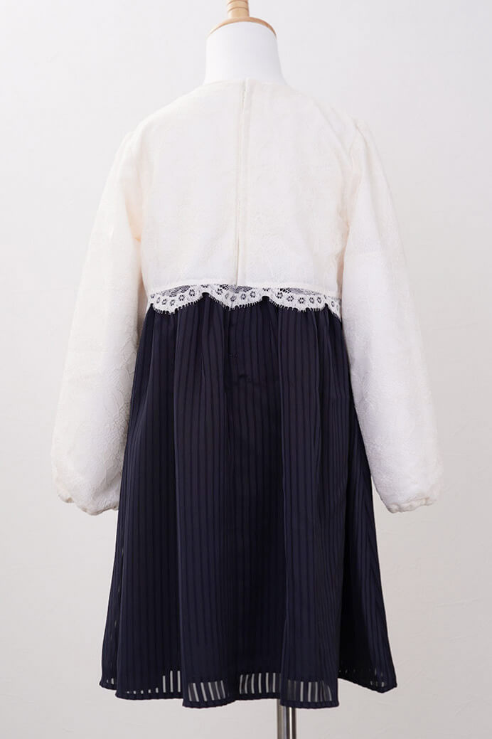 ネイビーのストライプキッズフォーマルセット