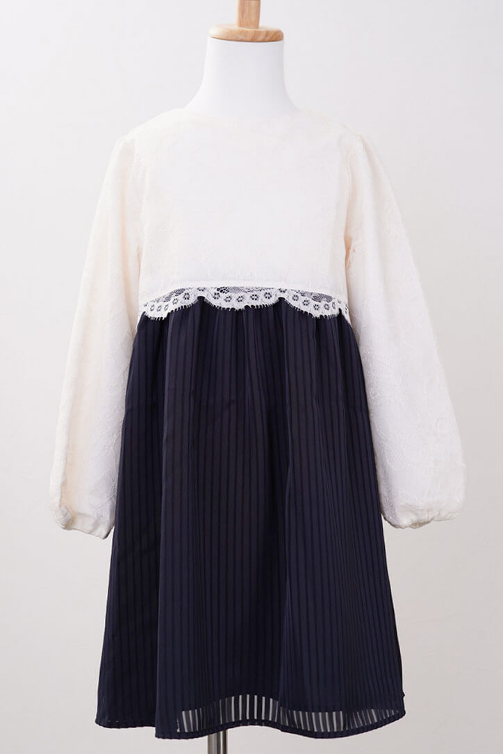 ネイビーのストライプキッズフォーマルセット