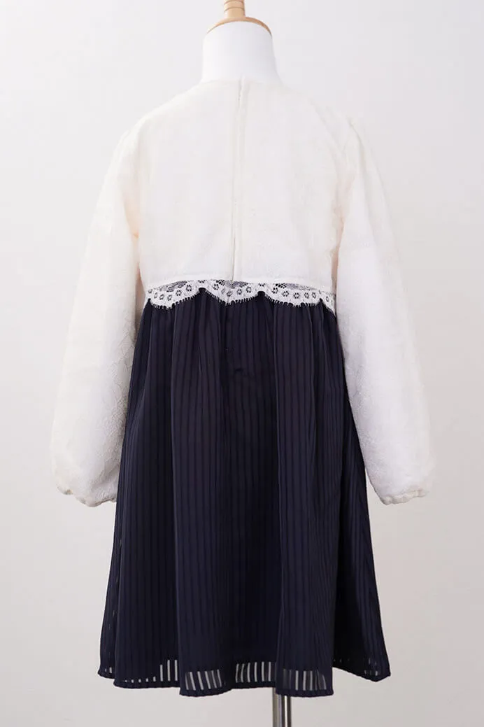 ネイビーのストライプキッズフォーマルセット