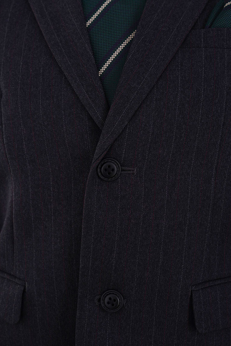 ネイビーのシャドーストライプキッズフォーマルセット