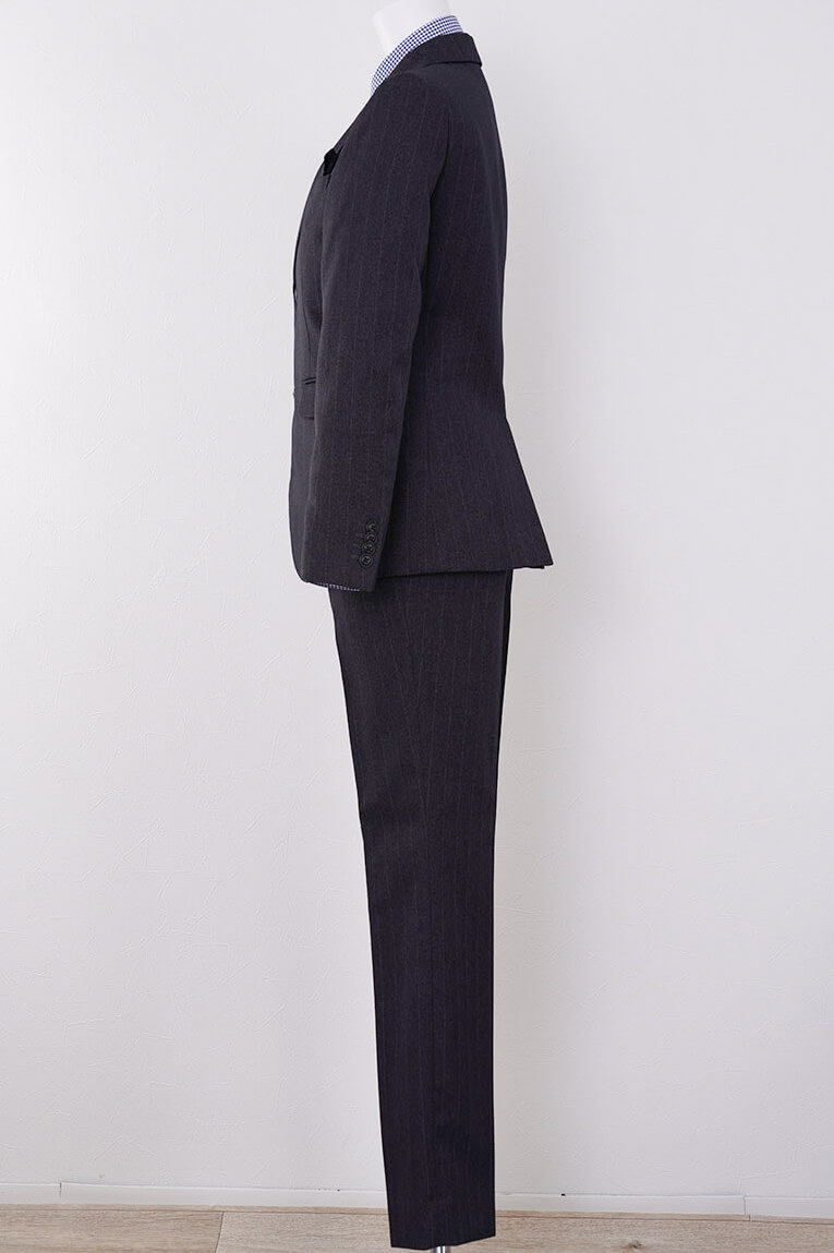 ネイビーのシャドーストライプキッズフォーマルセット