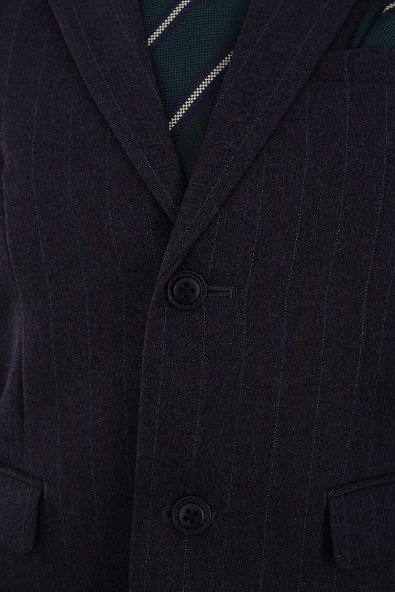 ネイビーのシャドーストライプキッズフォーマルセット