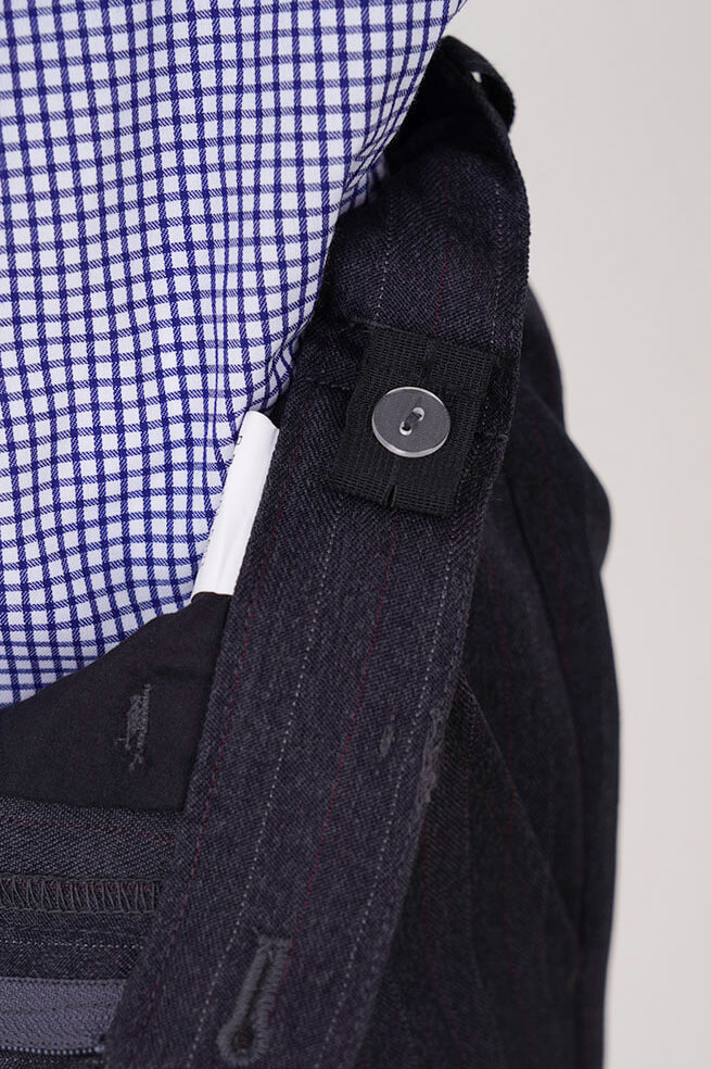 ネイビーのシャドーストライプキッズフォーマルセット